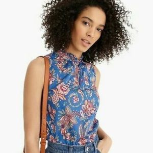 JCREW Liberty Flora Belle Ruffle Popover, size 8